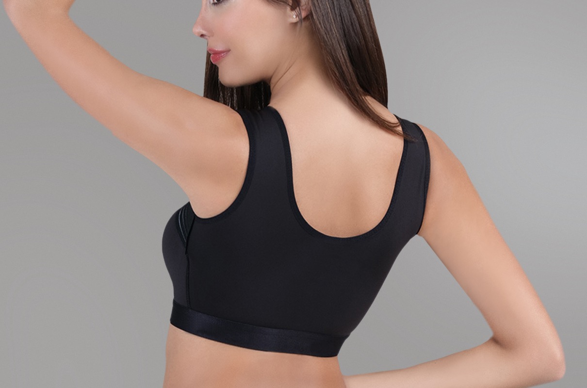 LC – 645 BRA WITH ZIPPER CHEST BAND WITH SHOULDER CLAPS – İnvo